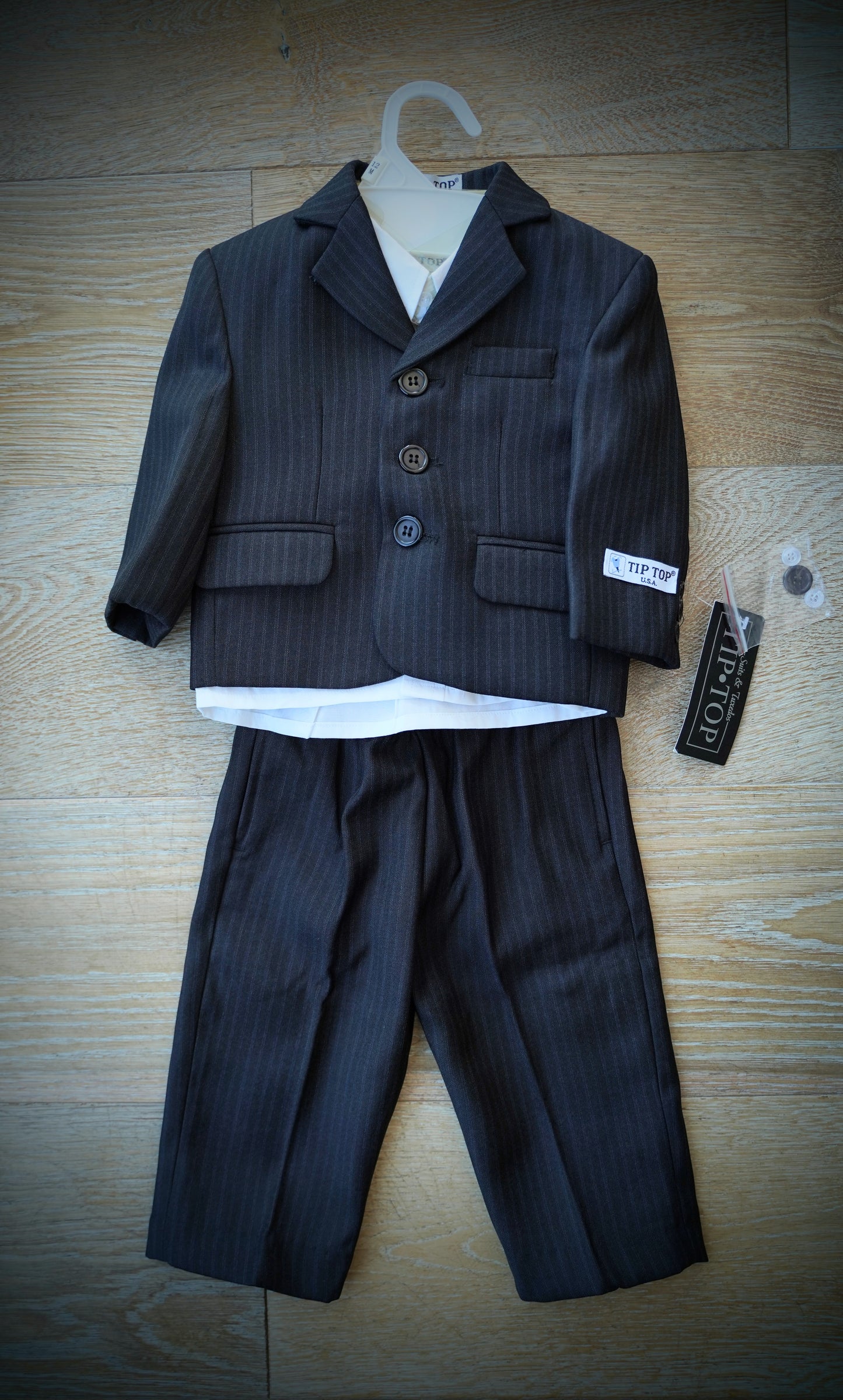 3 Piece Suit -Pants Jacket White Collared Shirt